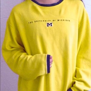 Yellow Nike University of Michigan Sweatshirt